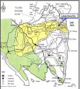 Gambar 3.  Peta Kabupaten Tulang Bawang 