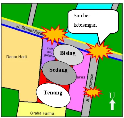 Gambar 4.11. Analisa Kebisingan Sumber: Analisa Penulis, 2014 