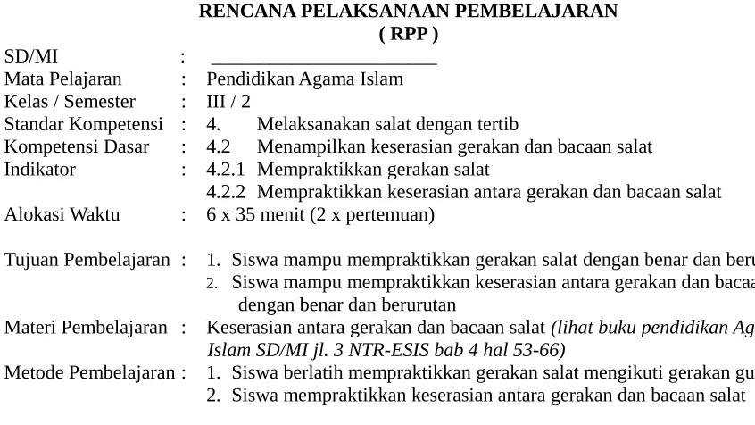 Gambar peraga salat