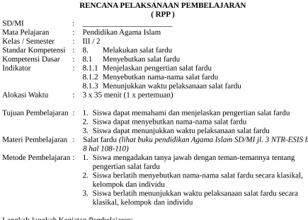 Gambar peraga salat
