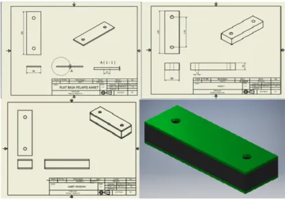 Gambar 2 Desain rubber damper lori inspeksi