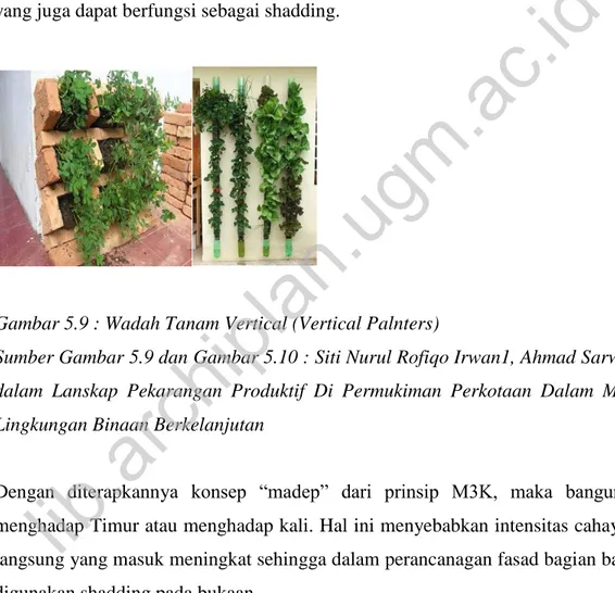 Gambar 5.9 : Wadah Tanam Vertical (Vertical Palnters)  