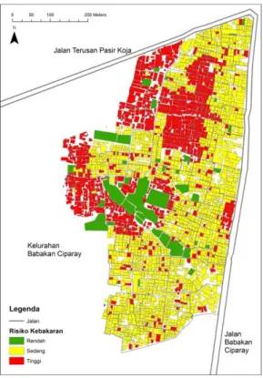 Gambar 6 Peta Risiko Kebakaran Kelurahan Sukahaji 
