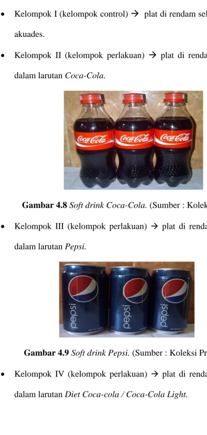 Gambar 4.8 Soft drink Coca-Cola. (Sumber : Koleksi Pribadi) 