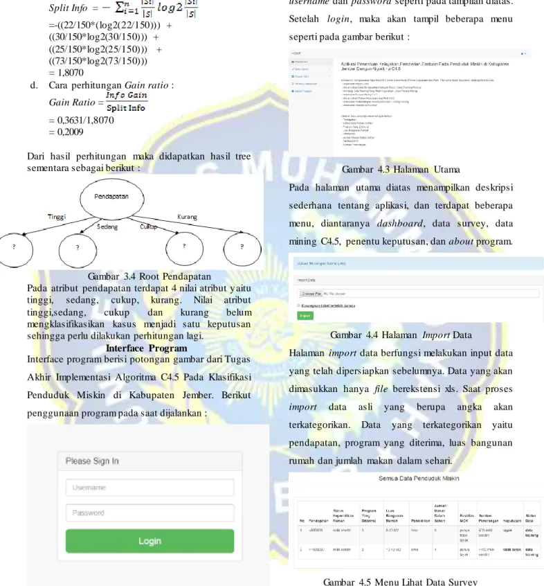 Gambar  3.4  Root Pendapatan 