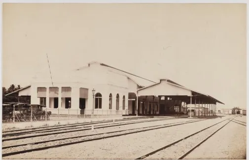 Gambar 2. Station van de Staatsspoorwegen te Jogjakarta Toegoe (circa) 1895.  
