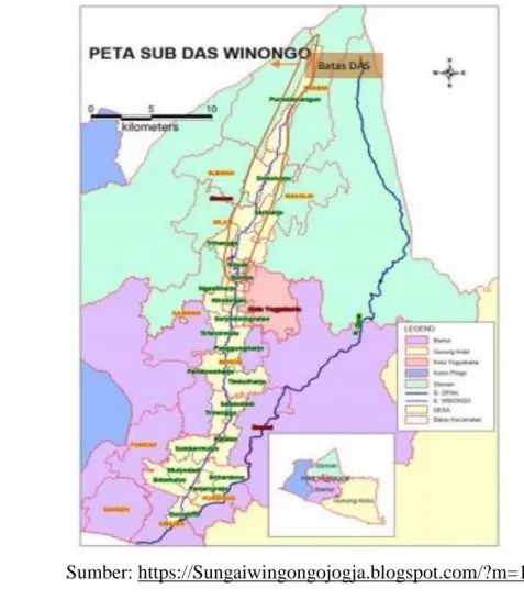 Gambar 3. Peta Sub DAS Kali Winongo 