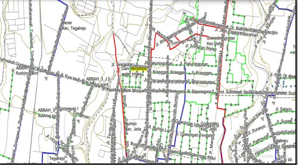 Gambar 6. Digitalisasi arsip peta assainering di Yogyakarta. 