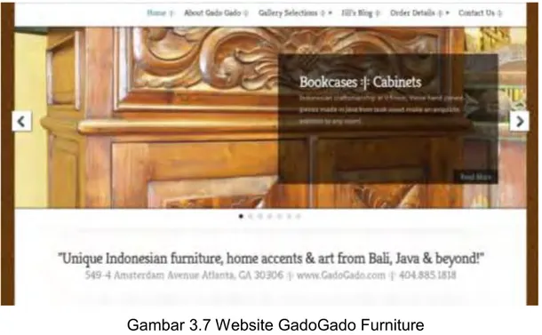 Gambar 3.7 Website GadoGado Furniture   Sumber : www.GadoGado.Com 