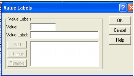 Gambar 2 : Kotak dialog Values 