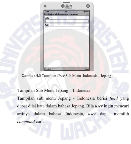 Gambar 4.3 Tampilan User