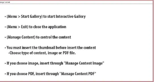 Gambar 3. Halaman Back End Aplikasi “Interactive Gallery”