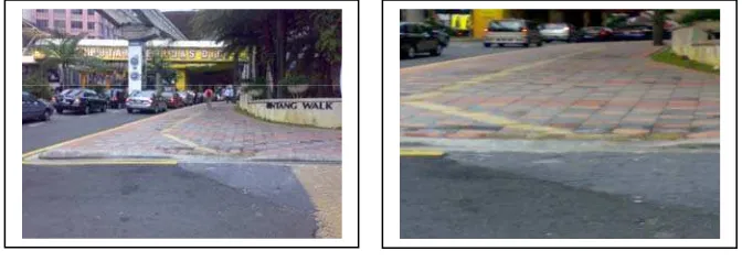 Gambar 5.23 Sarana aksesibilitas untuk difabel pada jalur pedestrian 