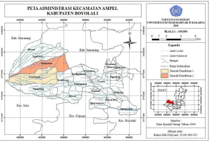 Gambar 1. Peta Administrasi Kecamatan Ampel 