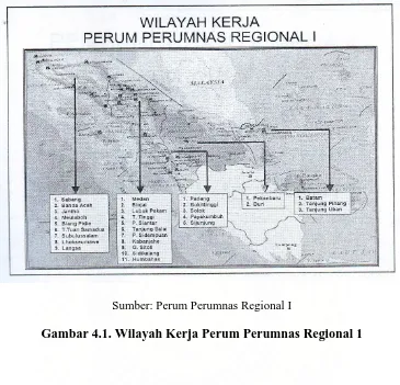 Gambar 4.1. Wilayah Kerja Perum Perumnas Regional 1 