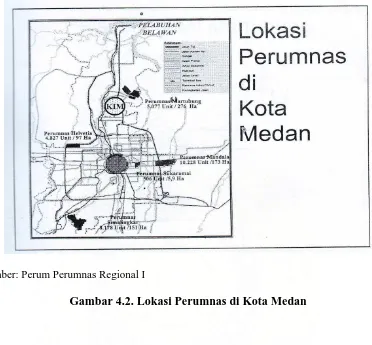Gambar 4.2. Lokasi Perumnas di Kota Medan 