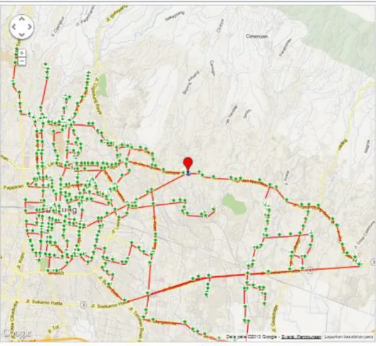 Gambar 4.5 Presentasi peta Google Map API 