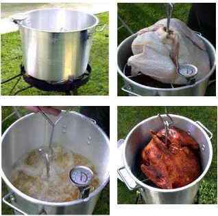 Gambar 8.12: Memasak ayam dengan deep frying 