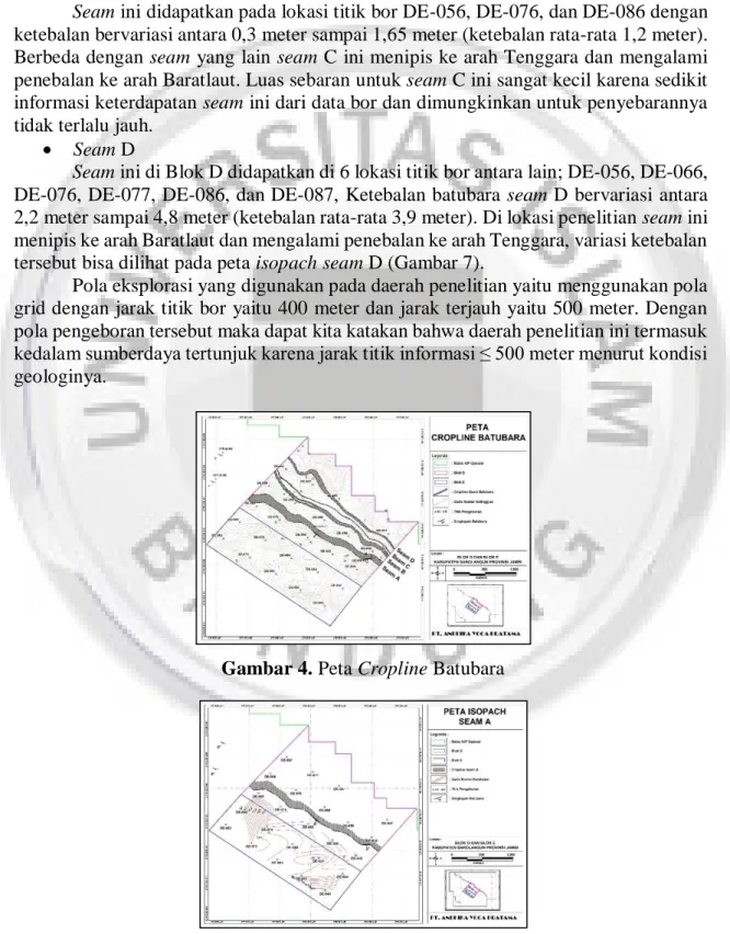 Gambar 4. Peta Cropline Batubara 