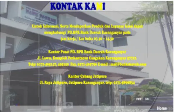 Gambar 4.11:   Tampilan Halaman  Kontak Kami 