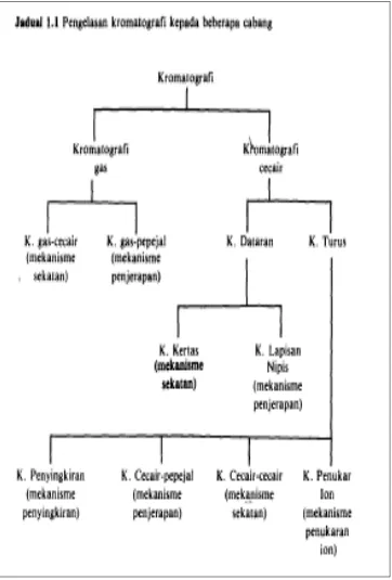 Gambar 11.1.  Jenis kromatografi