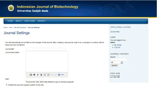 Gambar 5: Membuat Jurnal Baru