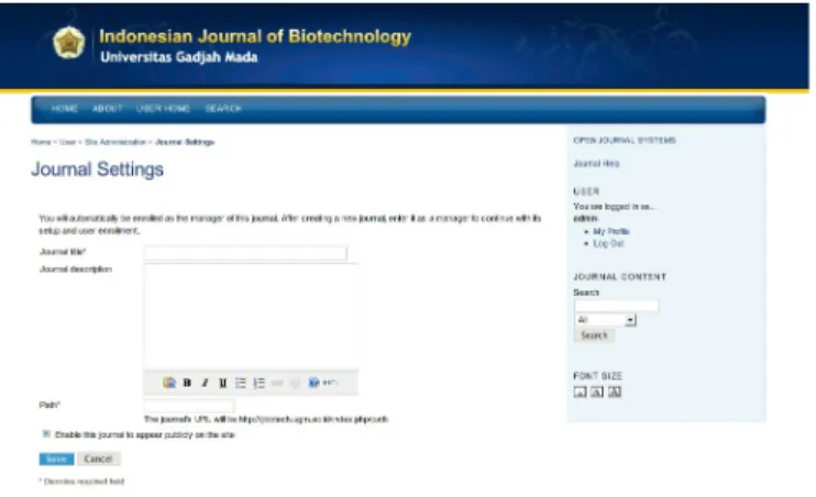 Gambar 7: Menu Jurnal Manager