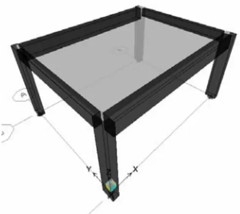 Gambar 2.1 Struktur Portal 3D dengan pelat 