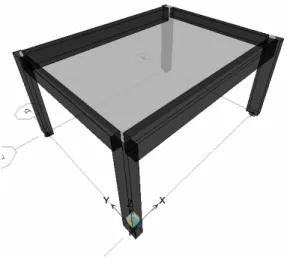 Gambar L1.1 Struktur Portal 3D dengan pelat 