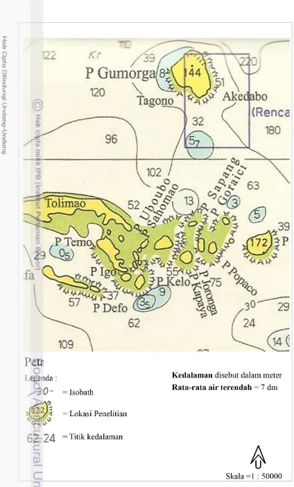 Gambar 13. Peta Batimetri. (Sumber : Dishidros, 2011) 
