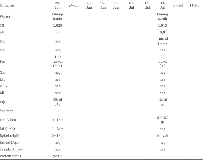 Tabel 3.  Hasil Analisis Gas Darah