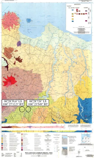 Gambar 6. Peta geologi lembar Serang, Jawa 