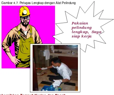 Gambar 4.7. Petugas Lengkap dengan Alat Pelindung 