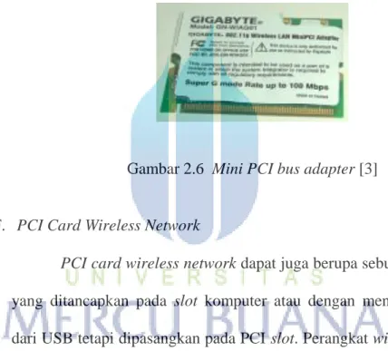 Gambar 2.6  Mini PCI bus adapter [3] 