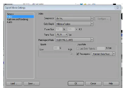 Gambar 4. 8 Tampilan pengaturan Export Movie  di Adobe Premiere Pro CS3 