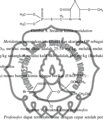 Gambar 8. Struktur kimia metidation 