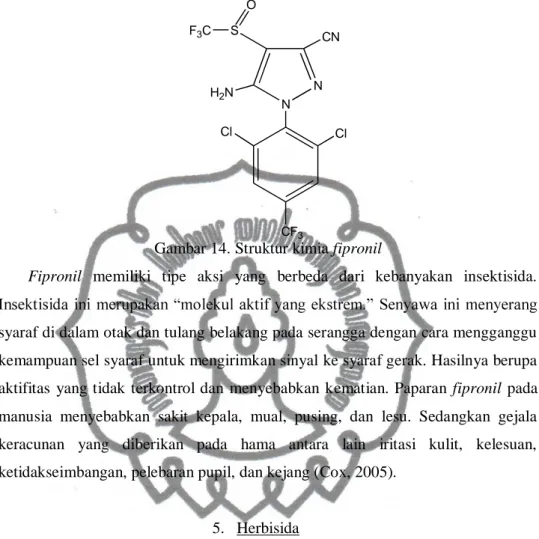 Gambar 14. Struktur kimia fipronil 