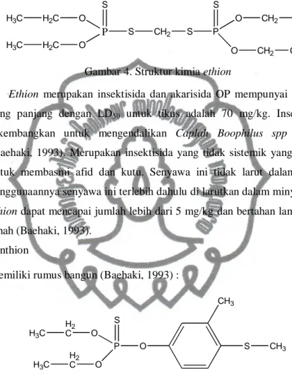 Gambar 4. Struktur kimia ethion 