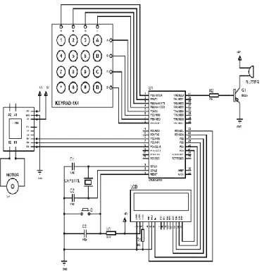 Gambar 3.3  Implementasi Rangkaian   3.5  Sistem  Mikrokontroler  Atmega 