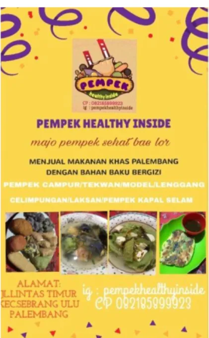 Gambar 3. Design Brosur Pempek Healthy Inside 