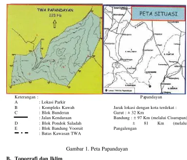 Gambar 1. Peta Papandayan 