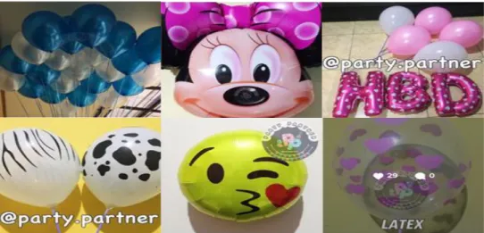 Gambar 1.3 : Produk  Balon PARTY PARTNER  Sumber : Olahan peneliti 