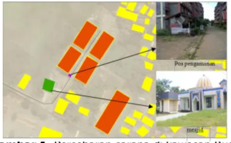 Gambar 1. Persebaran sarana di kawasan Rusunawa  Daya. Sumber: Hasil Analisis, 2015 