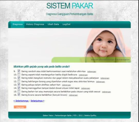 Gambar 2  Halaman diagnosa. 