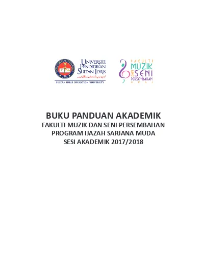 BUKU PANDUAN AKADEMIK FAKULTI MUZIK DAN SENI PERSEMBAHAN PROGRAM IJAZAH ...