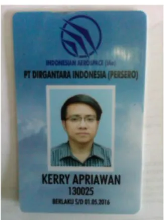 Gambar 3 ID card karyawan PTDI 