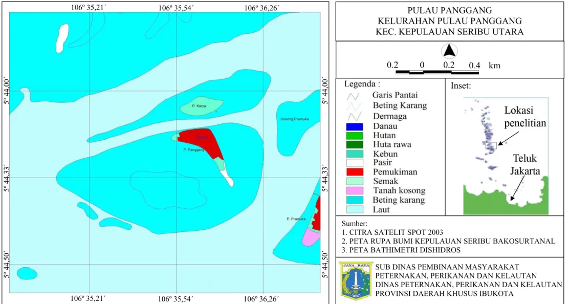 Gambar 3. Peta lokasi penelitian Pulau Panggang 