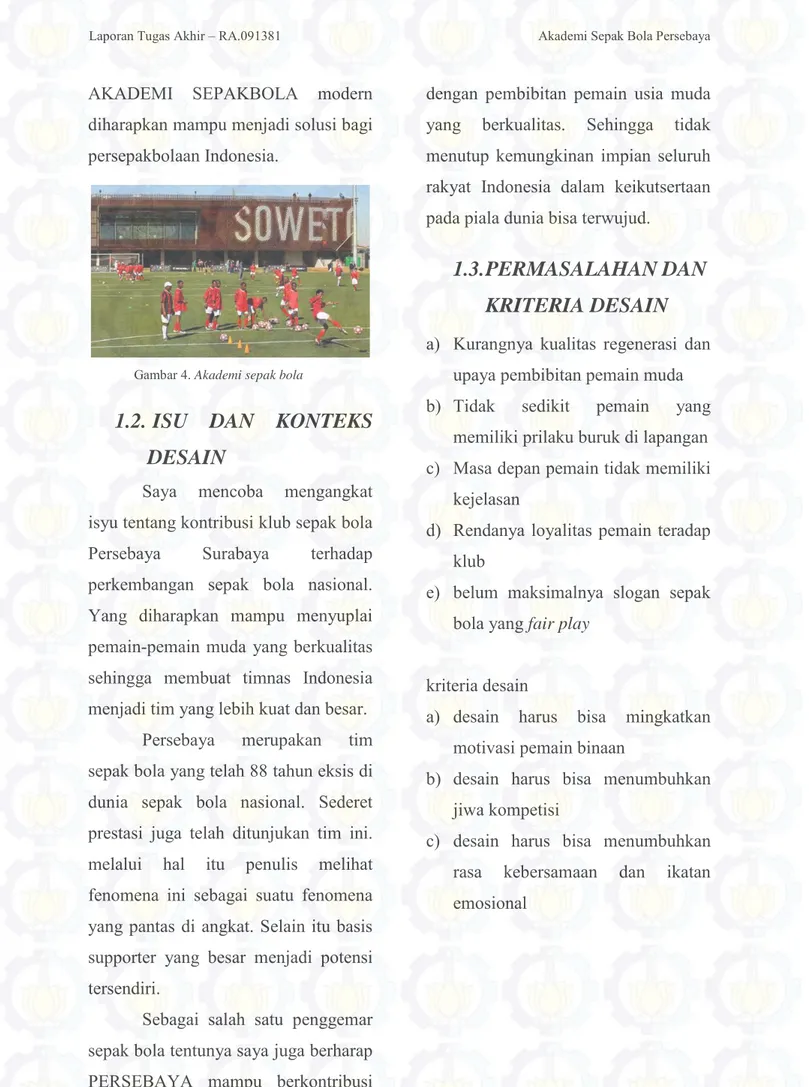 Gambar 4. Akademi sepak bola  