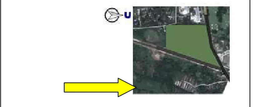 Gambar 1. Lokasi Rumah Sakit Mata  Sumber : Google Earth dan Data Pribadi 