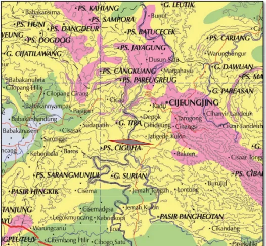 Gambar 5. Peta Kerentanan Gerakan Tanah Kab. Sumedang, Jawa Barat Skala 1 : 100.000 (Sugalang dan Sugiyanto, 1994)